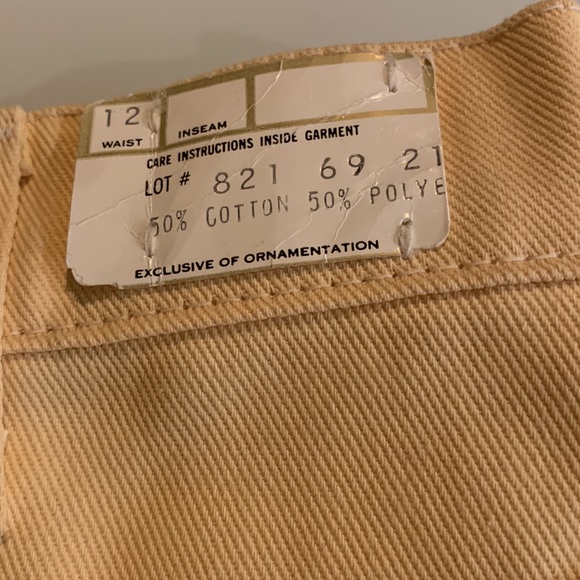 Vintage yellow Levi’s - waist 14” tag says 12 - Picture 7 of 10
